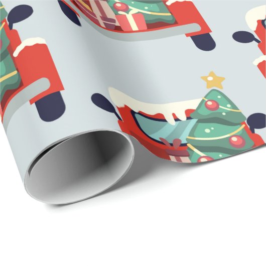 Waterverf kerstboomkunst Cadeaus Cadeaupapier (Rol Hoek)