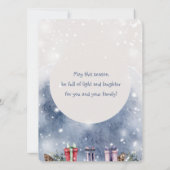 Waterverf kerstboomlantaarn feestdagenkaart (Achterkant)