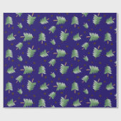 Waterverf kerstboompapier cadeaupapier (Vlak)