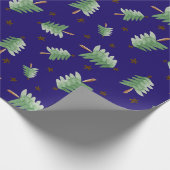 Waterverf kerstboompapier cadeaupapier (Hoek)