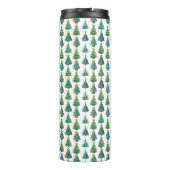 Waterverf Kerstboompatroon, Kerstmis Thermosbeker (Achterkant)