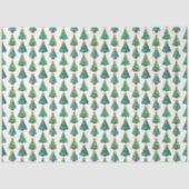 Waterverf Kerstboompatroon, Kerstmis Tissuepapier (Voorkant)