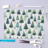 Waterverf kerstboompatroon tissuepapier (Craft)