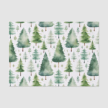 Waterverf kerstboompatroon