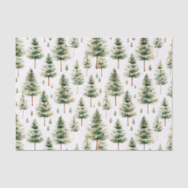 Waterverf kerstboompatroon tissuepapier