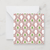 Waterverf kerstboompresentatie notitiekaartje (Achterkant)