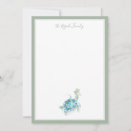 Waterverf kerstboomschildpaddenstoelen notitiekaartje