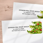 Waterverf kerstboomvakantieadres retouradres etiket