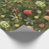 Waterverf kerstboomversiering cadeaupapier (Hoek)