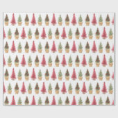 Waterverf kerstboomwerkpapier cadeaupapier (Vlak)