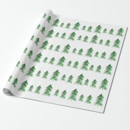 Waterverf kerstboomwerkpapier cadeaupapier