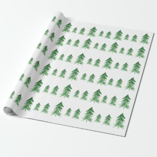 Waterverf kerstboomwerkpapier cadeaupapier