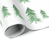 Waterverf kerstboomwerkpapier cadeaupapier (Rol Hoek)