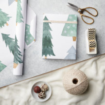 Waterverf kerstboomwerkpapier