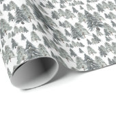 Waterverf kerstboomwinter cadeaupapier (Rol Hoek)