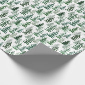 Waterverf Kerstbos Cadeaupapier (Hoek)