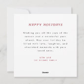 Waterverf Kerstbos Vrolijk en helder Feestdagenkaart (Achterkant)