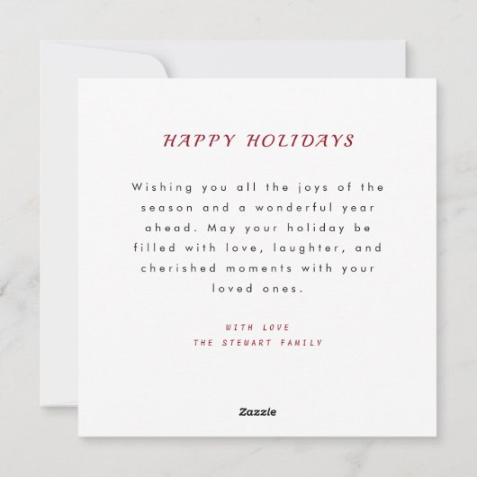 Waterverf Kerstbos Vrolijk en helder Feestdagenkaart (Achterkant)