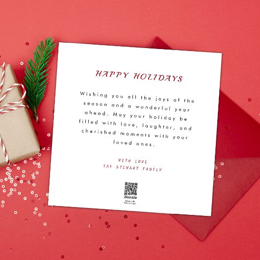 Waterverf Kerstbos Vrolijk en helder Feestdagenkaart