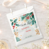 Waterverf kerstbruiloft met Holly Bedankzakje (Geknipt)