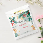 Waterverf kerstbruiloft met Holly Bedankzakje (Gezegeld)