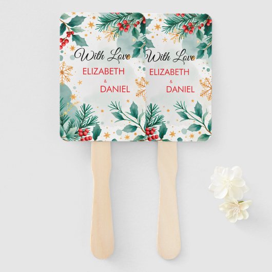 Waterverf kerstbruiloft met Holly Handwaaier (Voorkant en achterkant)