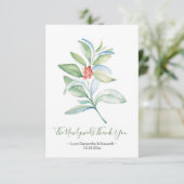 Waterverf kerstbruiloft RSVP kaartje (Staand voorkant)