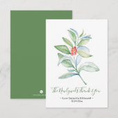 Waterverf kerstbruiloft RSVP kaartje (Voorkant / Achterkant)