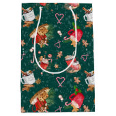 Waterverf kerstcacao met Marshmallows Mokken Medium Cadeauzakje (Voorkant)