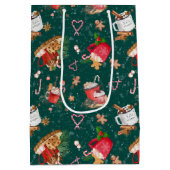 Waterverf kerstcacao met Marshmallows Mokken Medium Cadeauzakje (Achterkant)