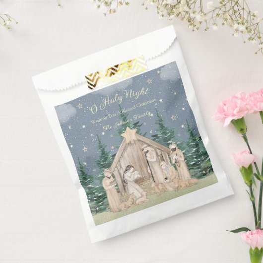 Waterverf kerstcadeau bedankzakje (Gezegeld)