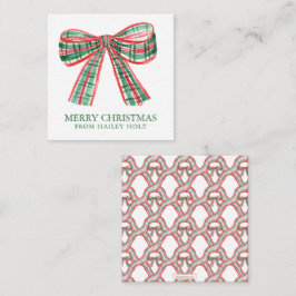 Waterverf kerstcadeau-behuizing notitiekaartje