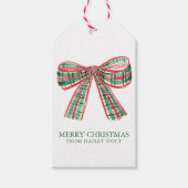 Waterverf kerstcadeau cadeaulabel (Voorkant)