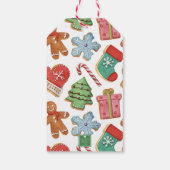 Waterverf kerstcadeau ijskoekjes cadeaulabel (Achterkant)
