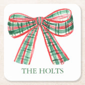 Waterverf kerstcadeau kartonnen onderzetters (Voorkant)