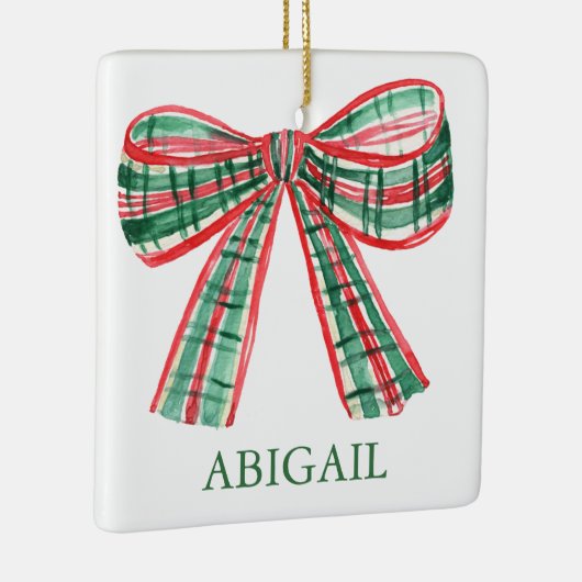 Waterverf kerstcadeau keramisch ornament (Rechts)