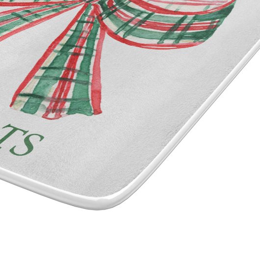 Waterverf kerstcadeau snijplank (Hoek)