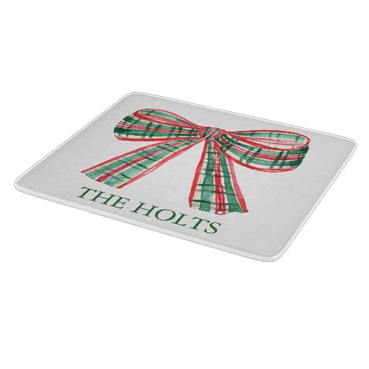 Waterverf kerstcadeau snijplank (Hoek)