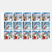  Waterverf Kerstcadeau Tags Labels (Vel)