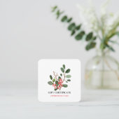 Waterverf kerstcadeau voor Berry Holly Kortingskaartje (Staand voorkant)