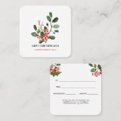 Waterverf kerstcadeau voor Berry Holly Kortingskaartje (Voorkant / Achterkant)