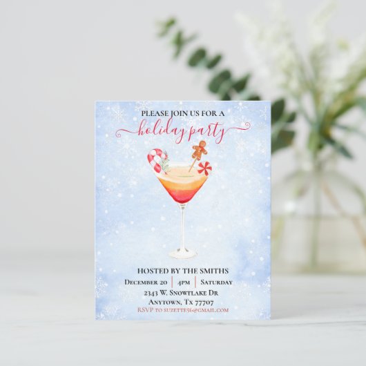 Waterverf kerstcadeaubegroting (Staand voorkant)