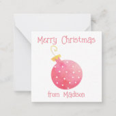 Waterverf kerstcadeaukaarten voor sierdoeleinden notitiekaartje (Voorkant)