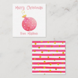 Waterverf kerstcadeaukaarten voor sierdoeleinden notitiekaartje