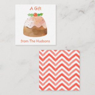 Waterverf kerstcadeaukaartjes voor cadeautjes notitiekaartje