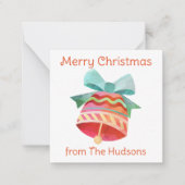 Waterverf kerstcadeaukaartjes voor kerstcadeaus notitiekaartje (Voorkant)