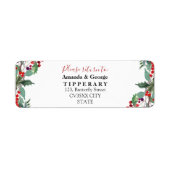 waterverf kerstcadeaulabel etiket (Voorkant)