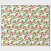 Waterverf kerstcadeaus cadeaupapier (Vlak)