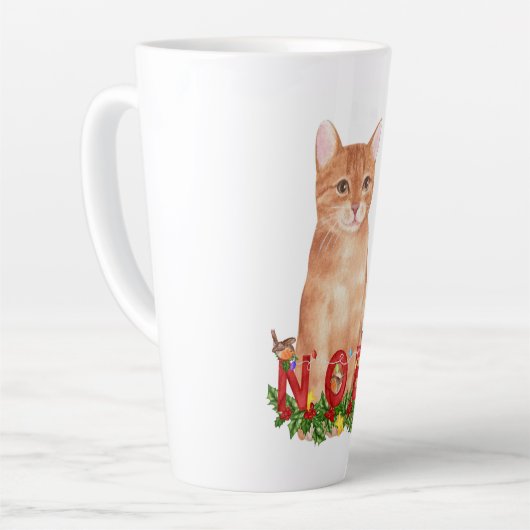 Waterverf kerstcadeaus latte mok (Linkerhoek)