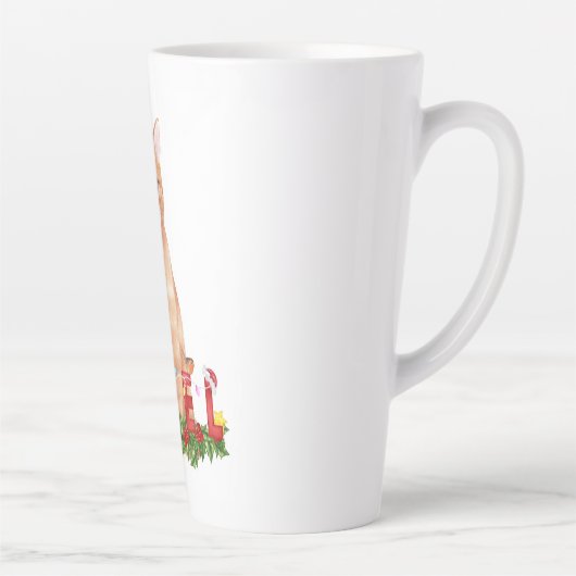 Waterverf kerstcadeaus latte mok (Rechts)